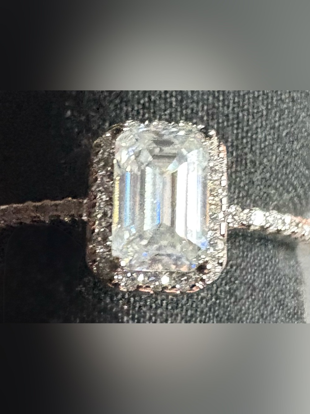 Sterling Silver Moissanite Ring.
